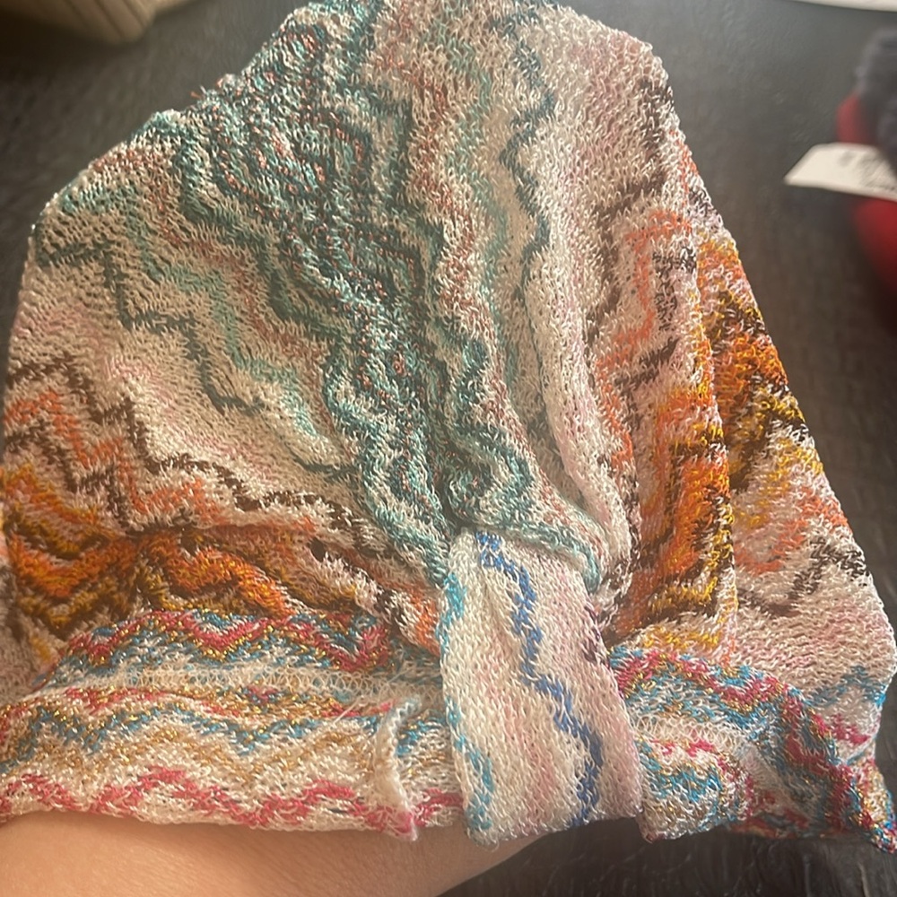 Missoni Head Wrap  Women Hat Multi Color Zig Zag